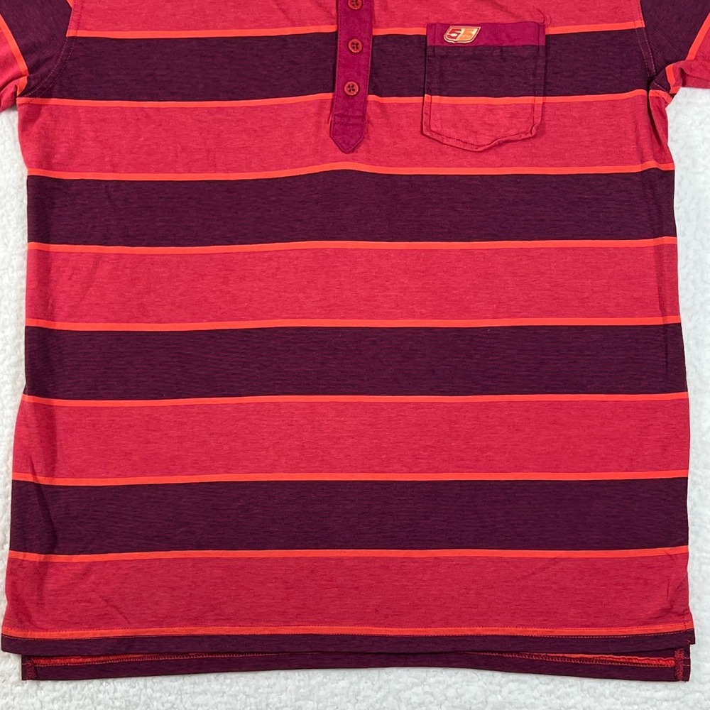 DIESEL 55DSL Polo Shirt Striped‎ Red Y2K Streetwear Cotton Men's Size L VTG NWT - Picture 7 of 14